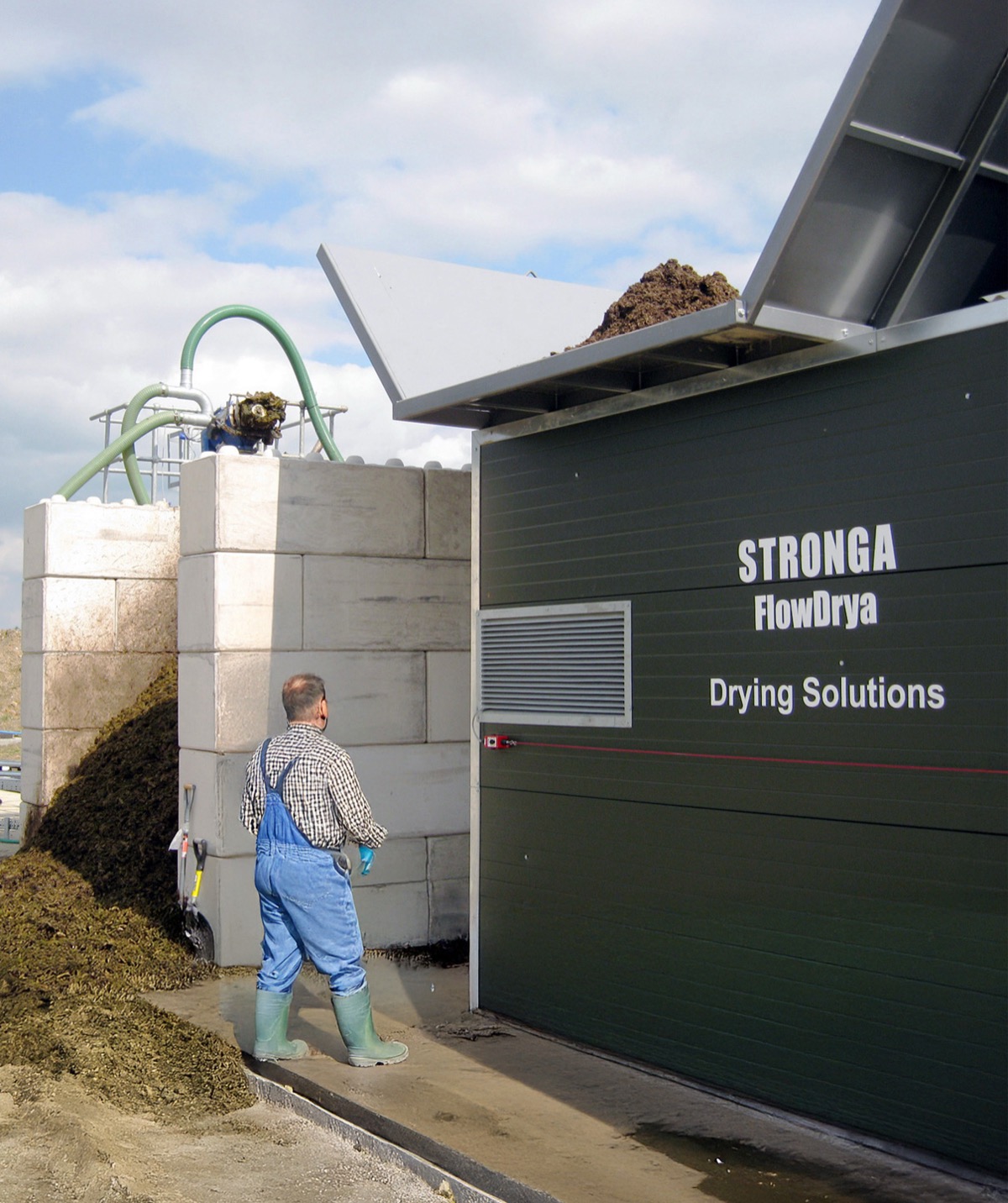 FlowDrya Gärrestfaser-Trockner, installiert in einer Biogasanlage
