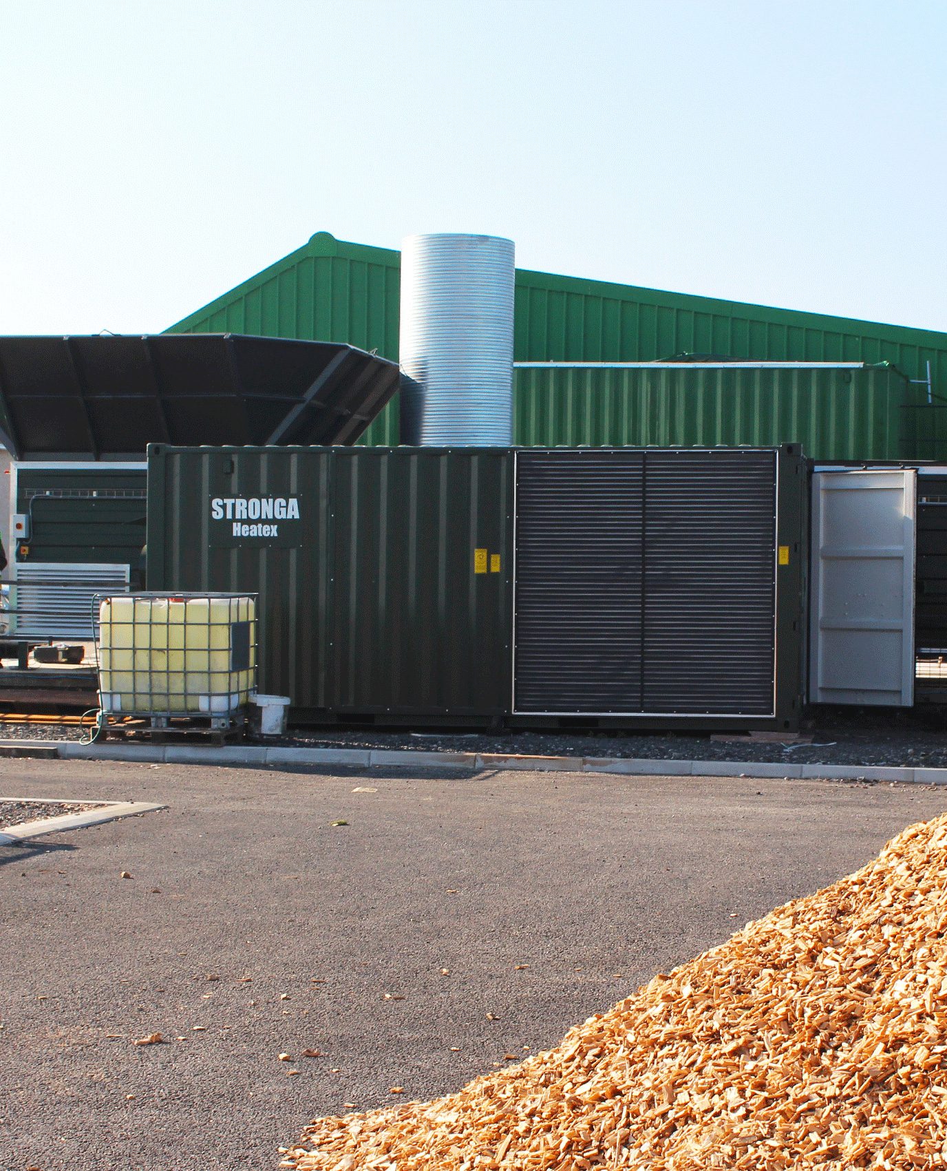 Biomass boiler 800kW hot water heat exchanger for wood chip drying