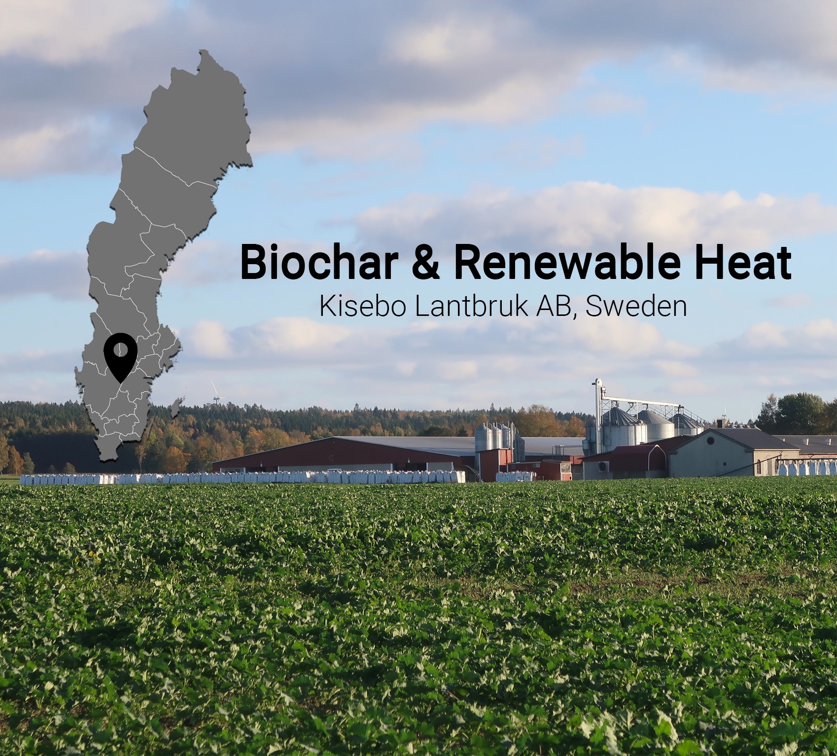 Biomacon 400 pyrolysis reactor at Kisebo Lantbruk AB