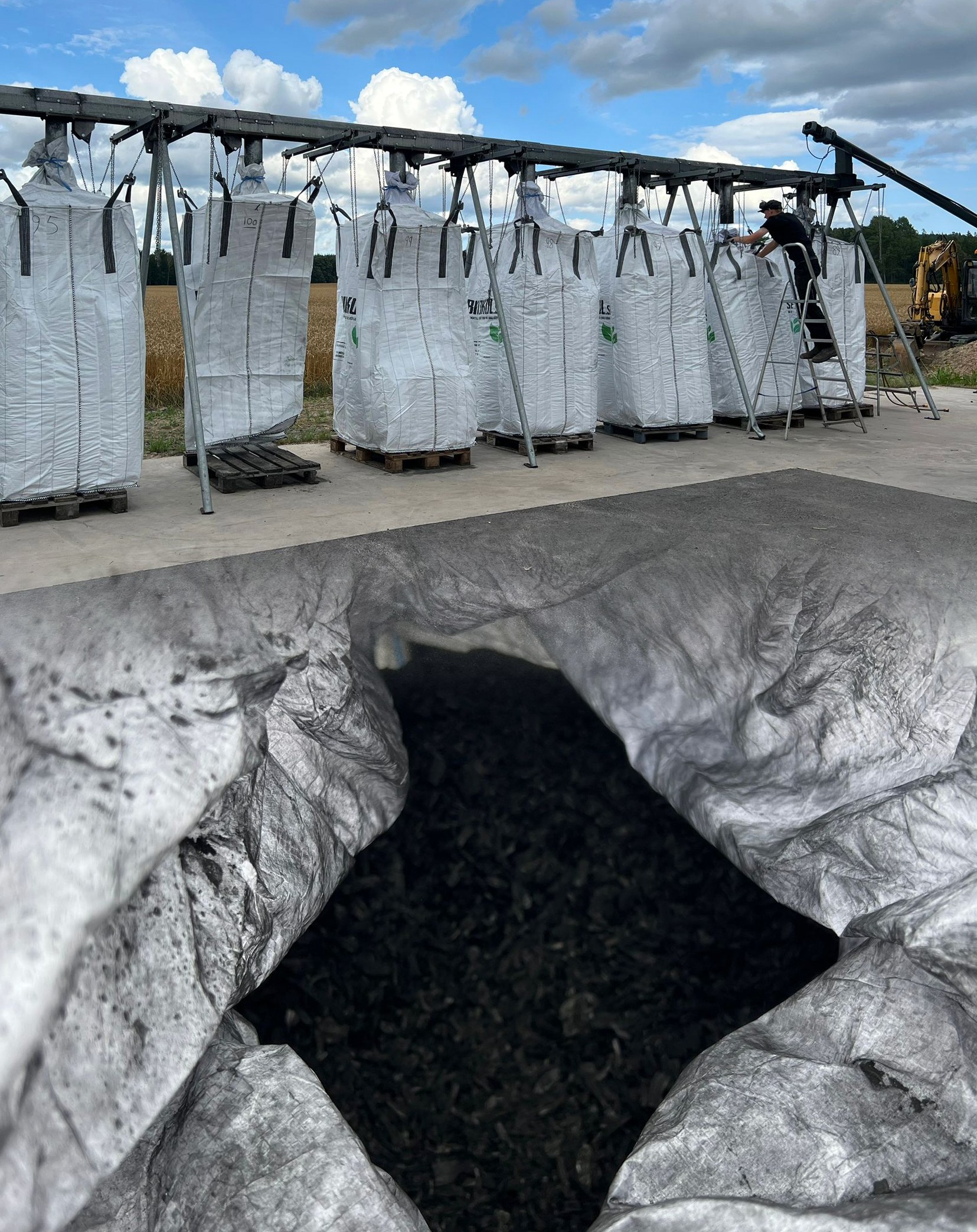 Stronga wood chip dryer at Kisebo Lantbruk AB, Sweden