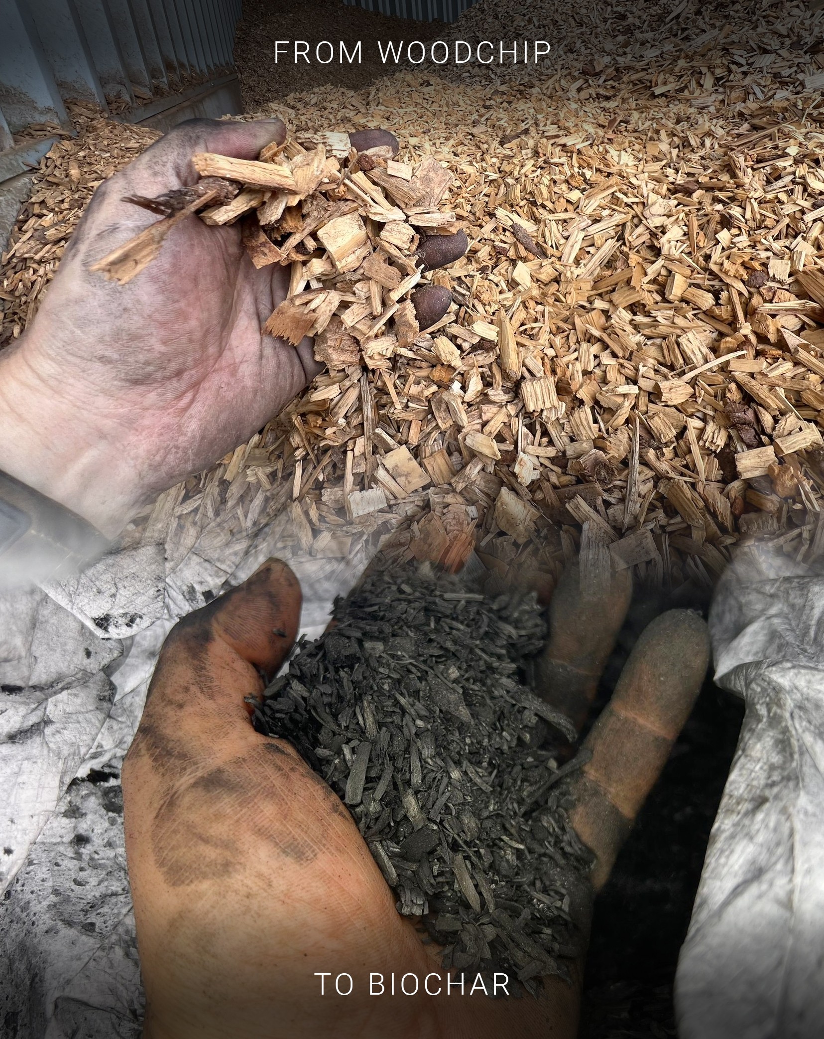 Biochar product produced at Kisebo