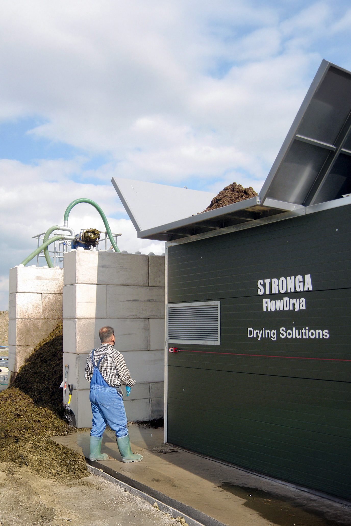 FlowDrya FD17 secando fibra de digestato en Inglaterra
